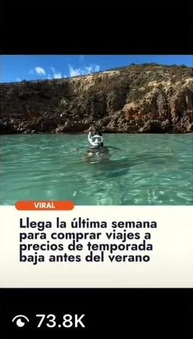 Reel de Instagram de Feliz Viaje con 73,8 mil vistas